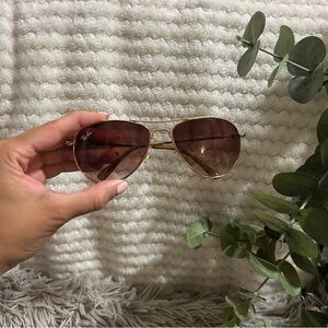 Ray-Ban Gold Aviator Sunglasses